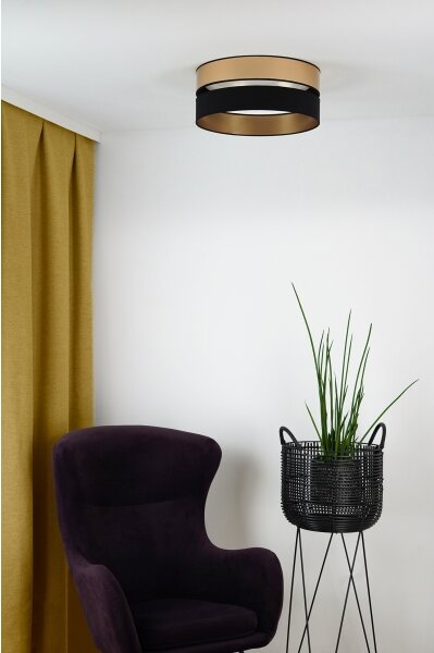 Brilagi - Plafoniera LED ROYAL LED/24W/230V diametro 45 cm nero/oro