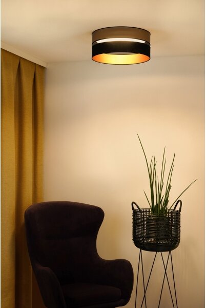 Brilagi - Plafoniera LED ROYAL LED/24W/230V diametro 45 cm nero/oro