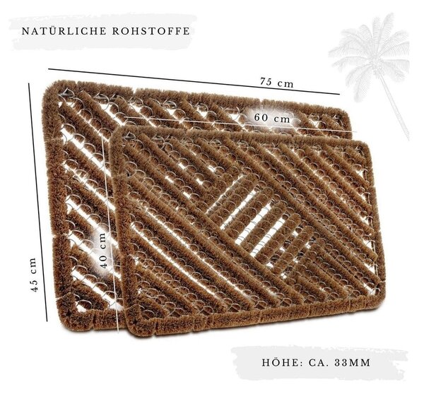 Stuoia di cocco 40x60 cm Coco Natural - Hanse Home