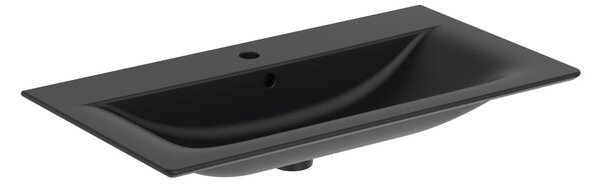 Lavabo nero opaco in ceramica 84x46 cm Silk Black - Ideal Standard