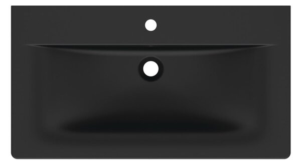 Lavabo nero opaco in ceramica 84x46 cm Silk Black - Ideal Standard