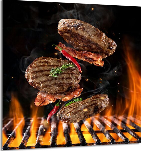 PIATTO IN VETRO PER CUCINA 60x65 Grill