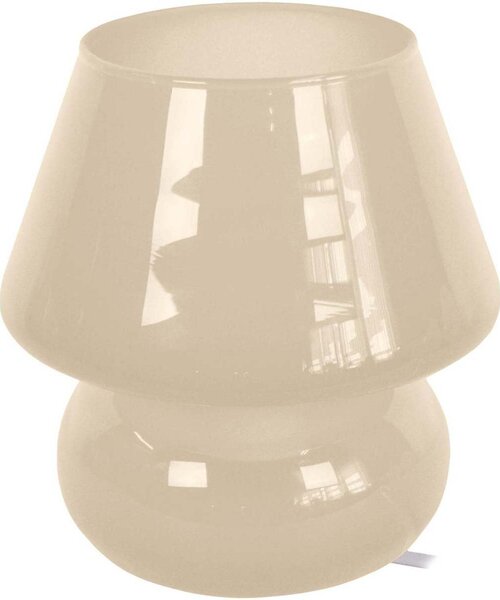 Lampade d’ufficio Tosel lampada da comodino tondo vetro beige