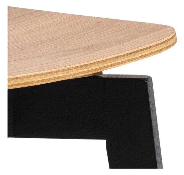 Sedia da pranzo in rovere decorato in nero e naturale Roxby - Actona