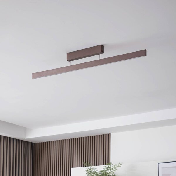Plafoniera smart Mylosh Lucande, dimmerabile, Marrone / Ruggine, Soggiorno / Sala da pranzo, Alluminio, Moderno