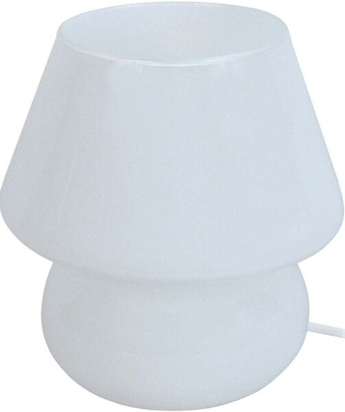 Lampade d’ufficio Tosel lampada da comodino tondo vetro bianco