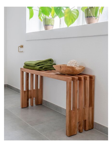 Panchina da giardino in legno di teak , 90 x 30 cm Benidorm - House Nordic