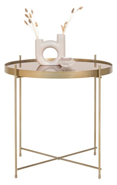 Tavolino rotondo in oro ø 48 cm Venezia - House Nordic