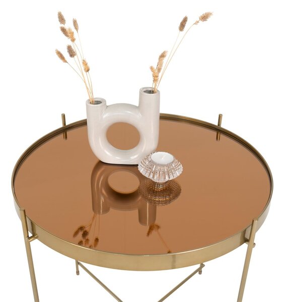 Tavolino rotondo in oro ø 48 cm Venezia - House Nordic