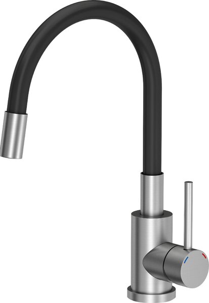 QUADRON MAGGIE Rubinetto da cucina allungabile Steinsteel nero