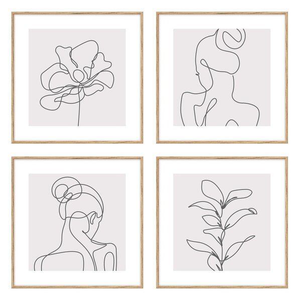 Quadri in set di 4 pezzi 30x30 cm - knor