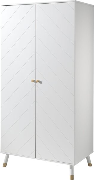FURNLUX Armadio per bambini Billy White 100cm / Colore principale: Bianco / Dimensioni: 100 x 60 x 200 cm