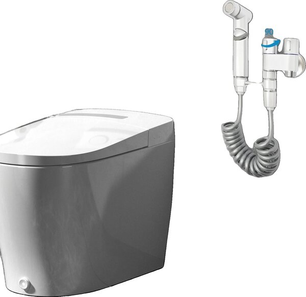 Rubinetto per lavabo, ABS resistente alla corrosione, dimensioni standard, doppio attacco per l'acqua, tubo flessibile estensibile, flusso d'acqua regolabile