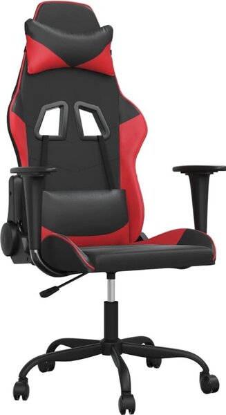 VidaXL Sedia da gioco in ecopelle nera e rossa