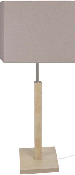 Lampade d’ufficio Tosel Lampada da tavolo cuadrado legno naturale e grigio