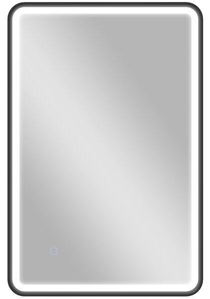 HOMCOM Specchio da bagno con illuminazione 90 x 60 cm, specchio LED da parete, antiappannamento, 3 tonalità di luce, dimmerabile, nero | Aosom Italy