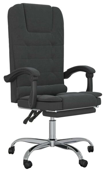 VidaXL Sedia da ufficio con funzione massaggio in velluto nero