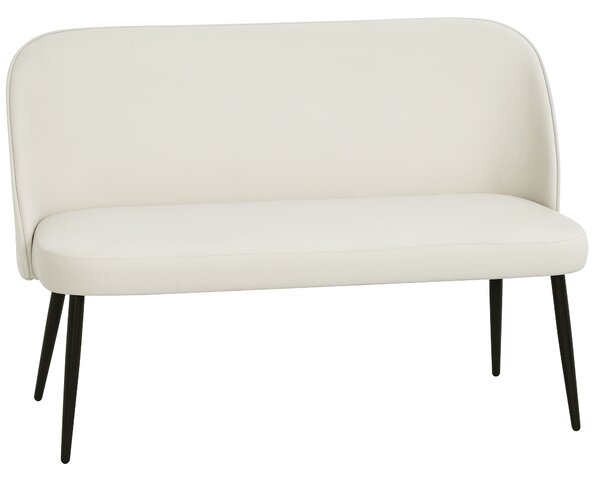 HOMCOM Divano 2 posti, imbottito, moderno, con struttura in metallo e legno, rivestimento in tessuto effetto velluto, Beige | Aosom Italy