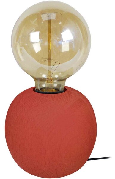 Lampade d’ufficio Tosel lampada da comodino tondo legno rosso