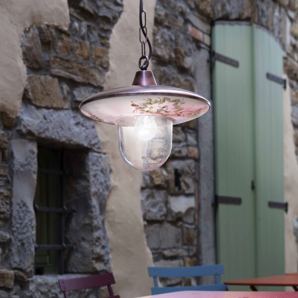 Lanterna da esterno da giardino Nero 1 lampadina 36cm