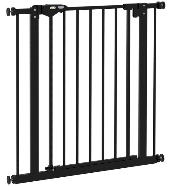 PawHut Cancellino per Cani e Animali Domestici con Chiusura Automatica per Scale e Ingressi, 68x77 cm, Nero | Aosom Italy