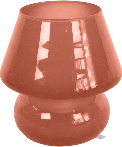 Lampade d’ufficio Tosel lampada da comodino tondo vetro terracotta