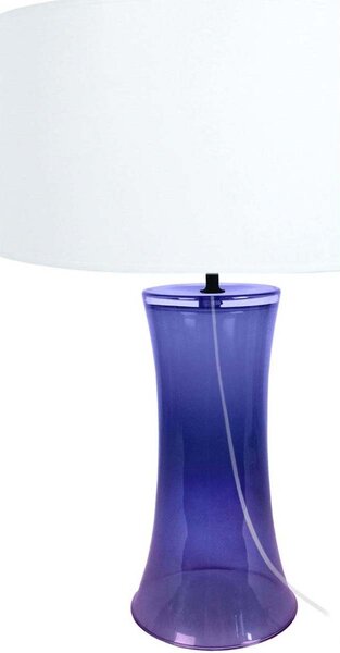 Lampade d’ufficio Tosel lampada da comodino tondo vetro viola e bianco