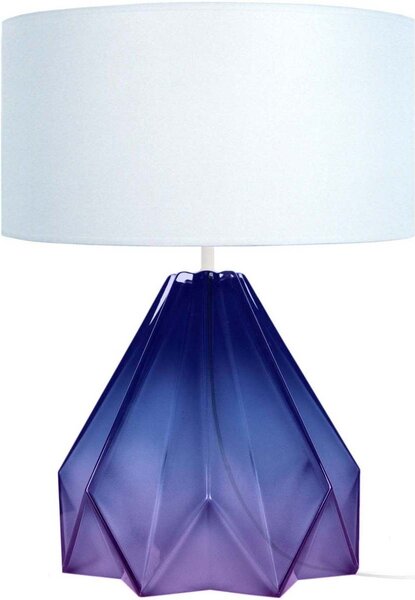 Lampade d’ufficio Tosel lampada da soggiorno tondo vetro viola e bianco