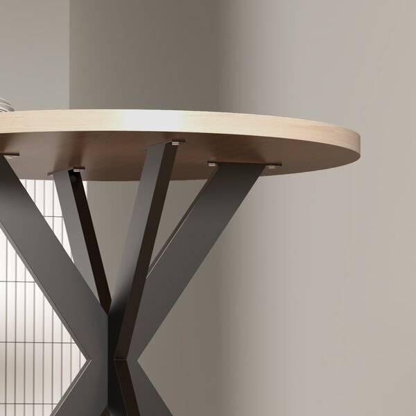 HOMCOM Tavolo da pranzo rotondo, per 2-4 persone 75 x 75 cm Marrone | Aosom Italy