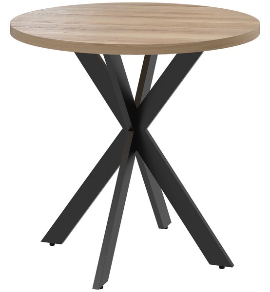 HOMCOM Tavolo da pranzo rotondo, per 2-4 persone 75 x 75 cm Marrone | Aosom Italy