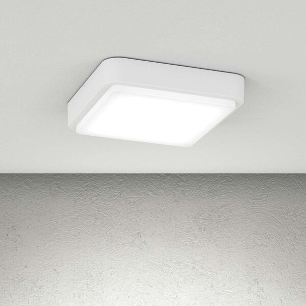Plafoniera moderna top light irvine 37 gx53 led ip54 alluminio policarbonato - Top Light