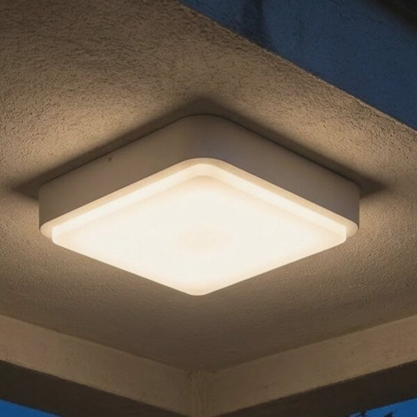 Plafoniera moderna top light irvine 37 gx53 led ip54 alluminio policarbonato - Top Light