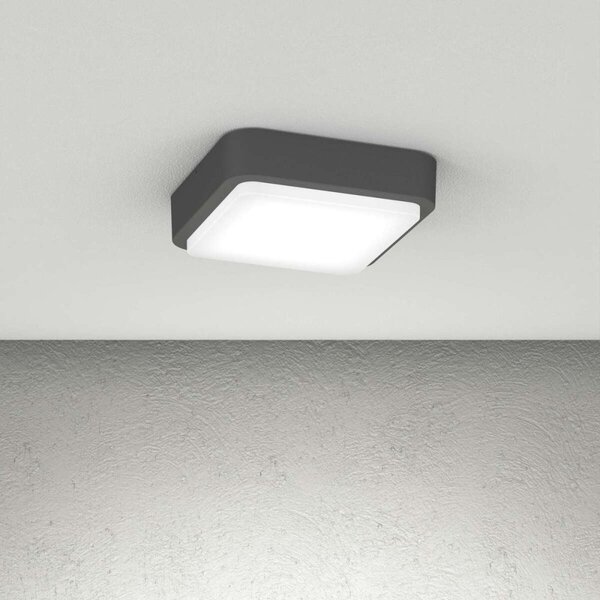 Plafoniera moderna top light irvine 28 gx53 led ip54 alluminio policarbonato - Top Light