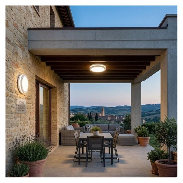 Plafoniera moderna top light soho 30 gx53 led ip54 alluminio policarbonato - Top Light