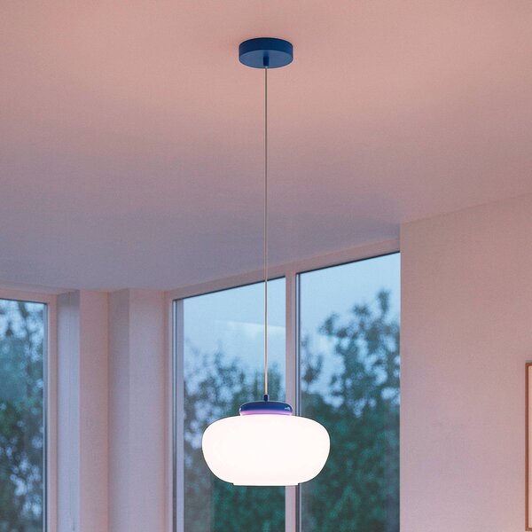 EGLO Lampada a sospensione Berardelli, dimmerabile, Violetto / Fucsia / Rosa, Soggiorno / Sala da pranzo, Vetro, Moderno, Lampada a sospensione