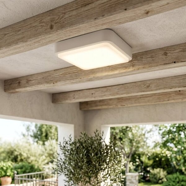 Plafoniera moderna top light irvine 37 gx53 led ip54 alluminio policarbonato - Top Light