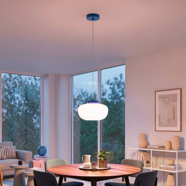 EGLO Lampada a sospensione Berardelli, dimmerabile, Violetto / Fucsia / Rosa, Soggiorno / Sala da pranzo, Vetro, Moderno, Lampada a sospensione