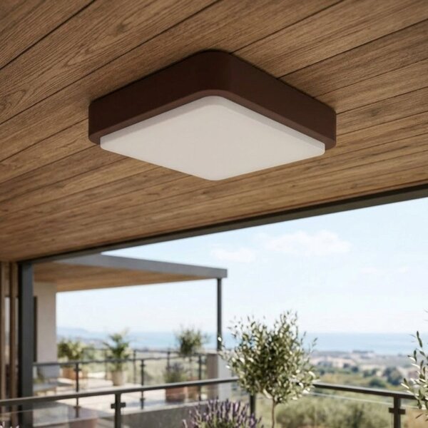 Plafoniera classica top light irvine 37 co gx53 led ip54 alluminio policarbonato - Top Light