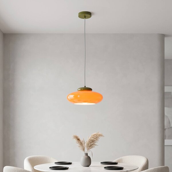 EGLO Lampada a sospensione Berardelli, dimmerabile, Bianco / Opale, Soggiorno / Sala da pranzo, Vetro, Moderno, Lampada a sospensione