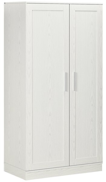 HOMCOM Credenza Cucina con 2 Ante, Ripiani Regolabili, per Sala da Pranzo Salotto, 80x43x160 cm, Bianco Effetto Legno | Aosom Italy