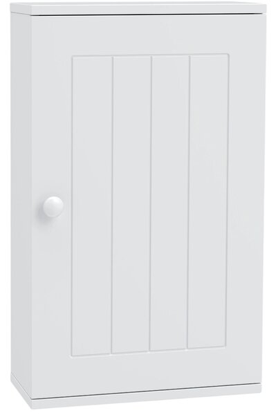 HOMCOM Mobiletto Bagno Pensile Sopra WC con Ripiano Regolabile e Anta, Bianco | Aosom Italy