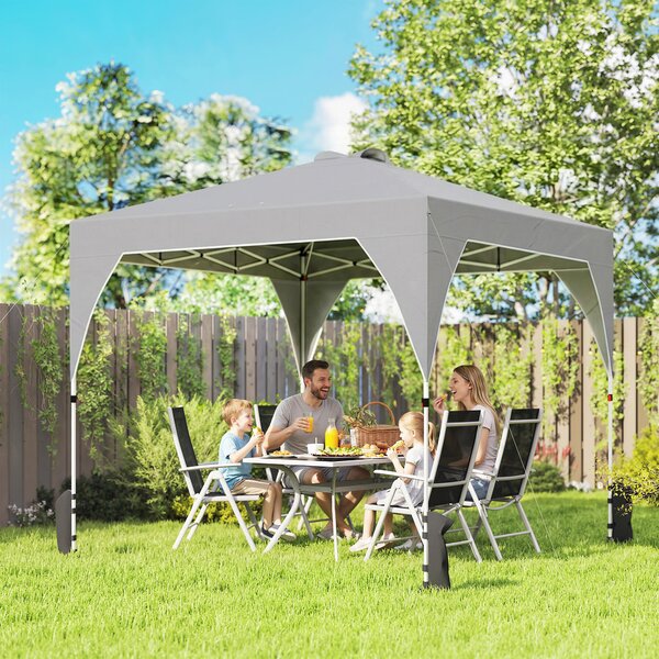 Outsunny Gazebo 3x3m Pieghevole, Facile Montaggio Pulsante, UPF 50+ Protezione | Aosom Italy
