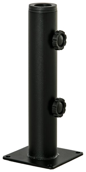Outsunny Supporto per Ombrellone da Terrazza, Base per Ombrellone per Patio, Pontile, Giardino e Cortile, Nero | Aosom Italy