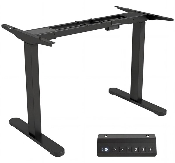 HOMCOM Telaio per Scrivania Elettrico con Regolabile in altezza e Funzione Memoria, 100x60x118 cm, Nero | Aosom Italy