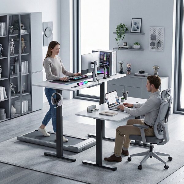 HOMCOM Telaio per Scrivania Elettrico con Regolabile in altezza e Funzione Memoria, 100x60x118 cm, Nero | Aosom Italy