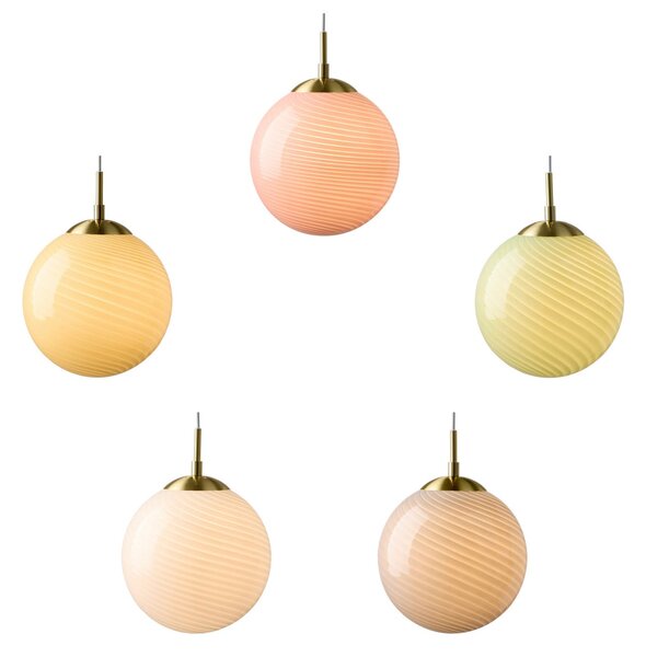 Lampada a sospensione Halo Design, CANDY BALL, dimmerabile, Bianco, Soggiorno, Vetro, Design