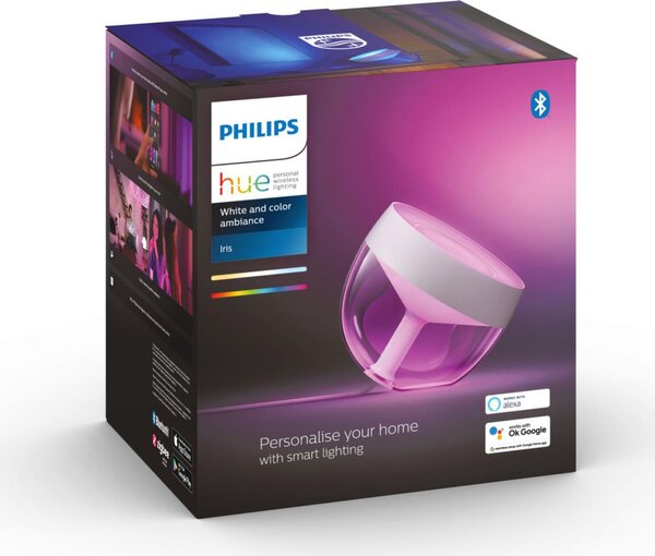 Philips Lampada da Tavolo LED Multicolore con Bluetooth colore Bianco - Iris Hue Iris