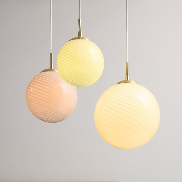 Lampada a sospensione Halo Design, CANDY BALL, dimmerabile, Verde, Soggiorno, Vetro, Design