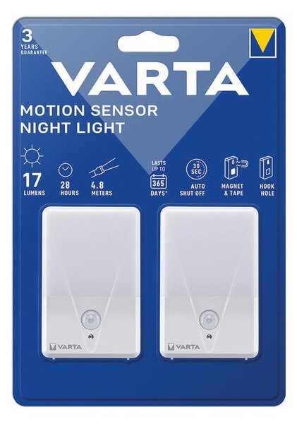 Varta 16624101402 - Set 2x LED luce orientativa con sensore NIGHT LIGHT 3xAAA