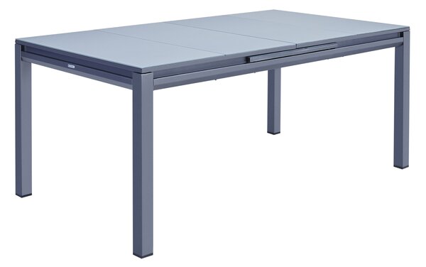 Tavolo da giardino allungabile Odyssea NATERIAL in alluminio con piano in vetro grigio / argento per 10 persone 180/240x100cm